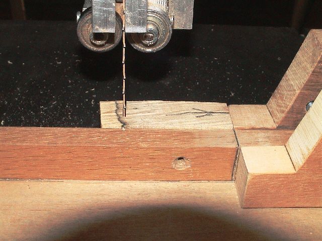 Cutting the second Blank section to length.